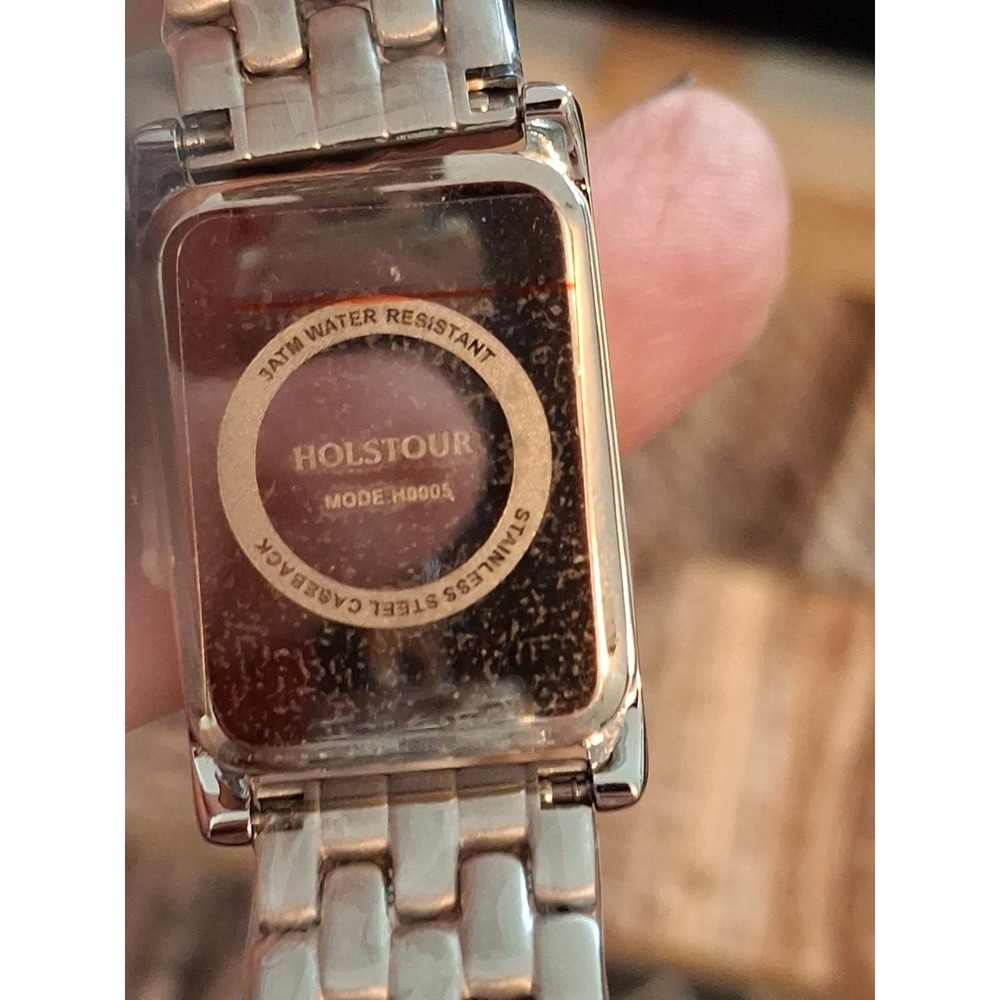 Brand New Holstour Womens Two-Toned Rectangular Watch. Quartz Movement W/ Tools. - Picture 6 of 9